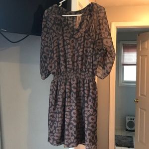 Rose Gold and Grey leopard print dress